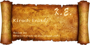 Kirsch Enikő névjegykártya